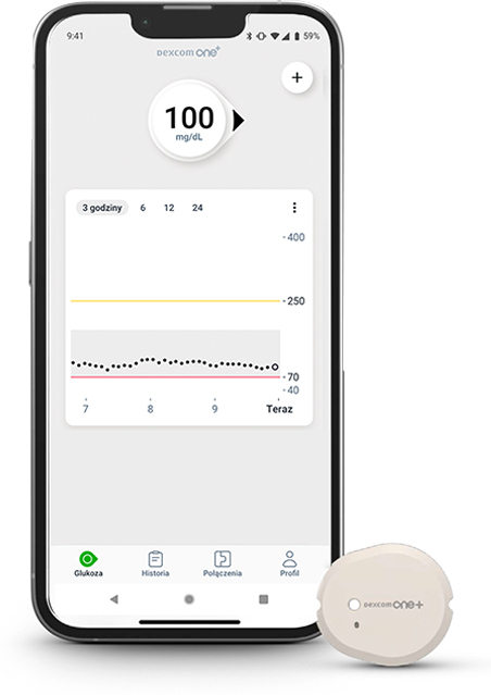Dexcom One+ - aplikacja